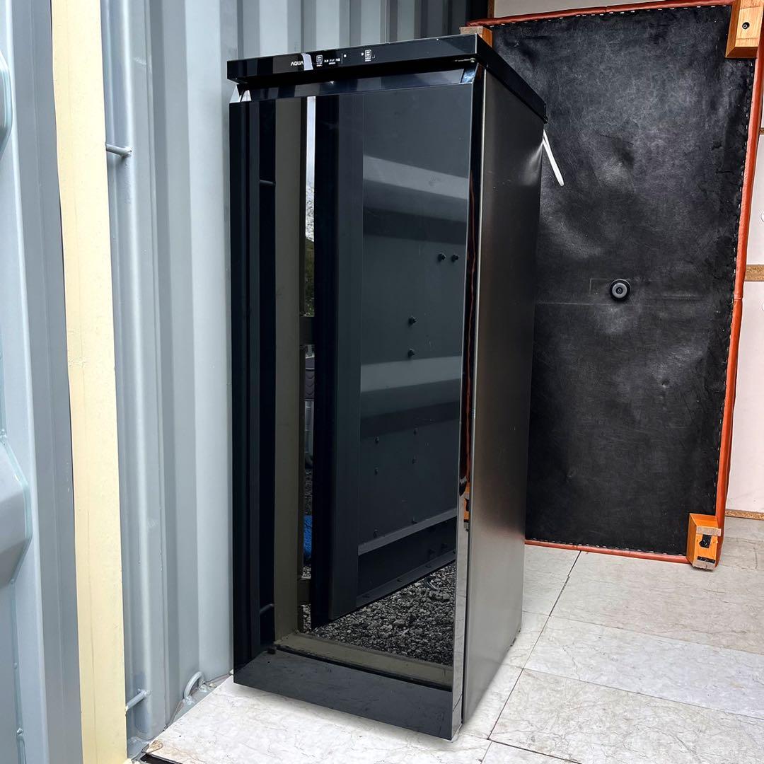 取付無料！AQUAスタイリッシュクリスタルブラック切替式冷蔵・冷凍庫✨