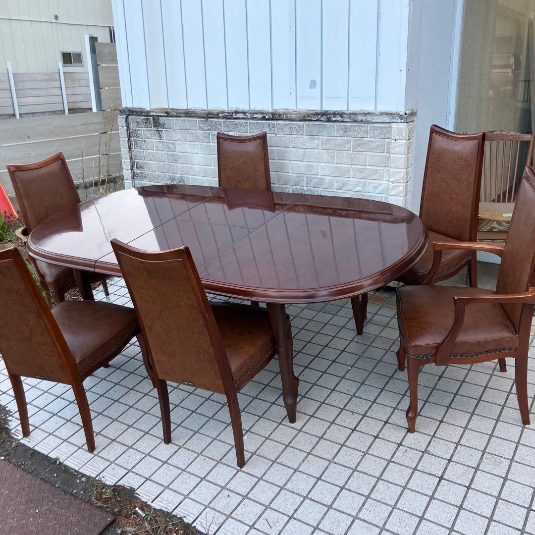 ③北欧レトロ マルニ木工 木製椅子 鋲打ちダイニングチェア ロビーチェア 古家具