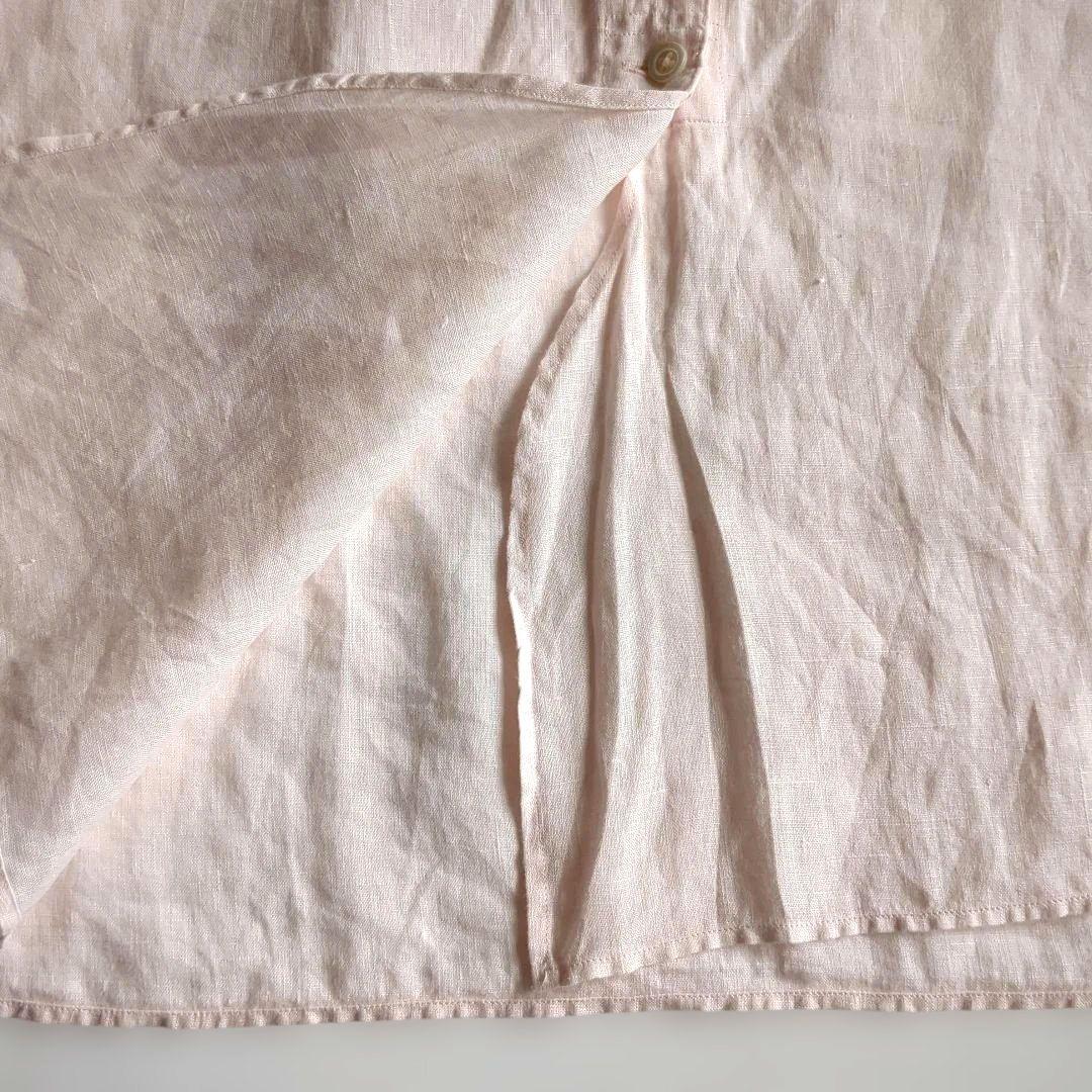 希少デザイン★マーガレットハウエル 長袖シャツ リネン100% バンドカラー M