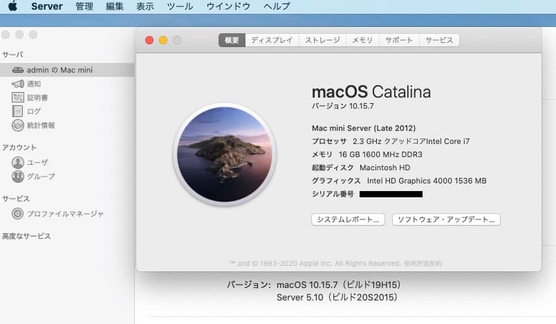 マニア向け美品 Mac mini Server 2012 i7 新品SSD＆HD