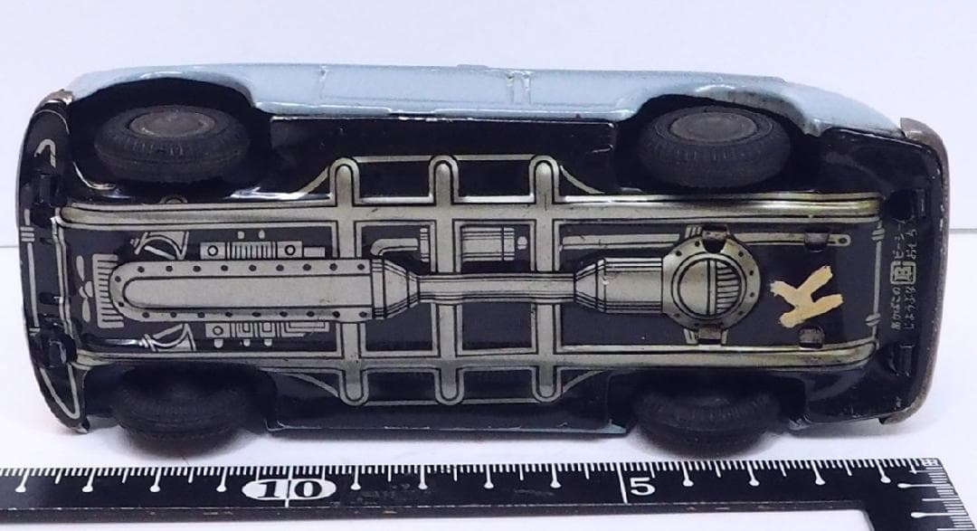 萬代屋【ダットサン セダン1000水色】ブリキtin toy car自動車■箱無