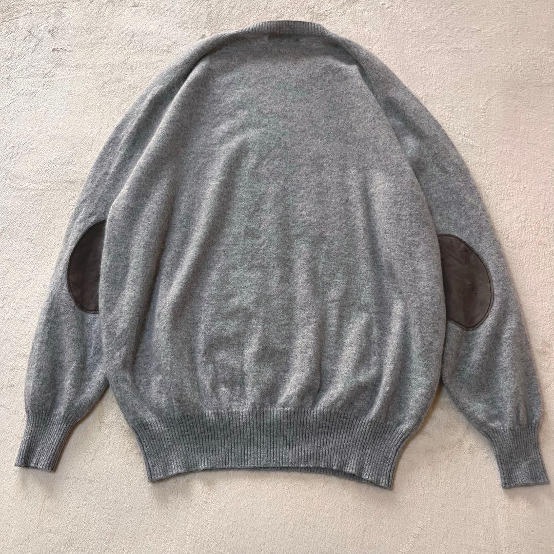 希少✨ブルネロクチネリ　カシミヤ100 クルーネックセーター エルボーパッチ