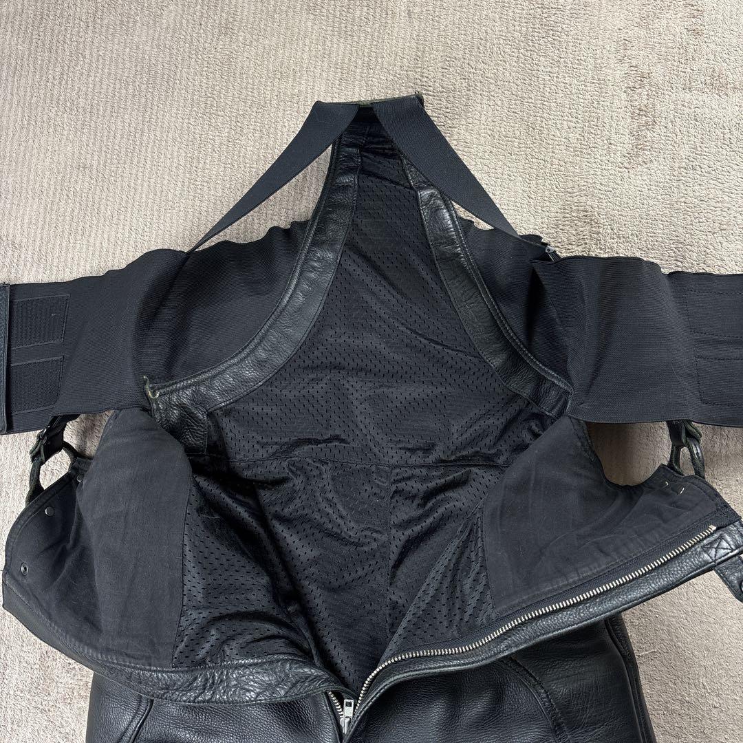 【希少XLサイズ】KADOYAデフュージョンパンツ レザー　ブラック　バイク