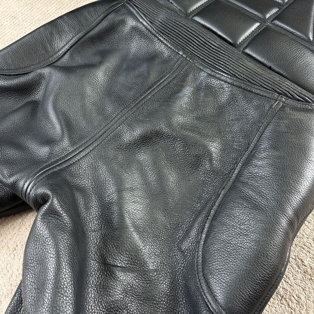 【希少XLサイズ】KADOYAデフュージョンパンツ レザー　ブラック　バイク