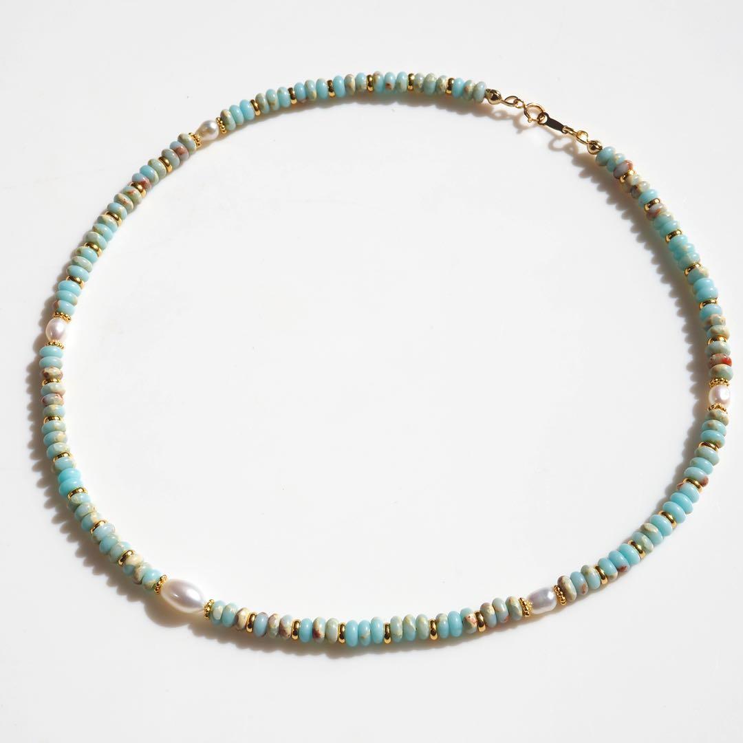 【ほぅ】オリーブキャッツアイの枠留めネックレストップ