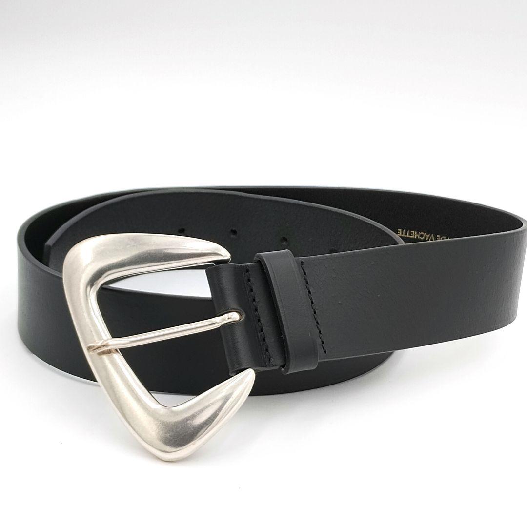 MAISON BOINET 太ベルト ブラック シルバーバックル メゾンボワネ