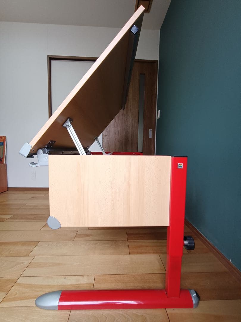 KETTLER （ドイツ）学習机 ナチュラル/レッド