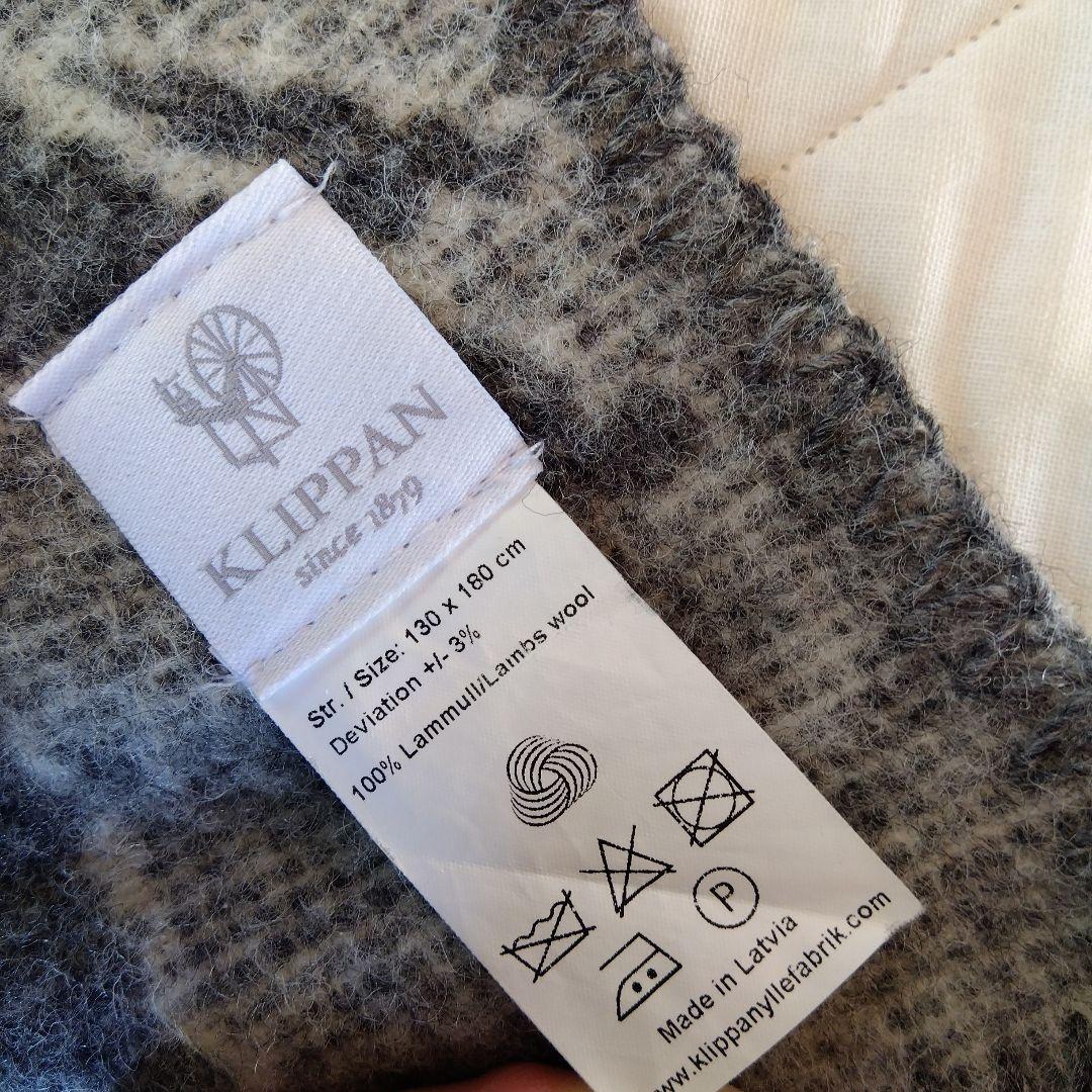 KLIPPAN✕mina perhonen 　ウールブランケット　グレー