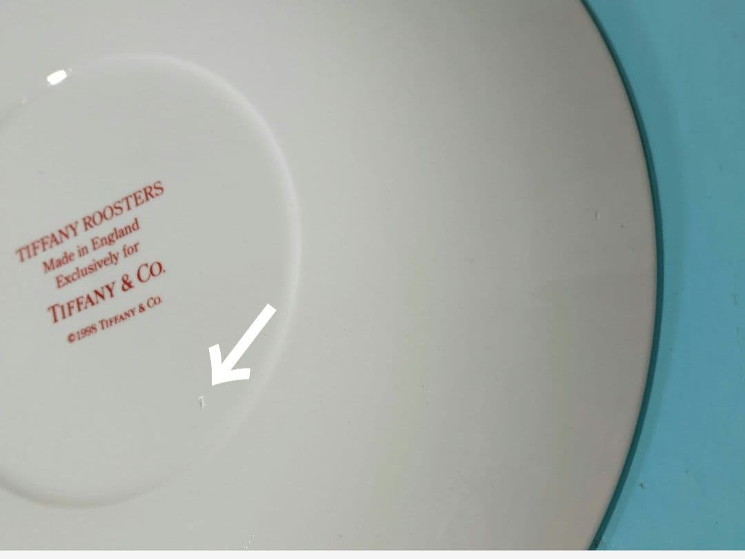 【未使用】ティファニー　ルースターズ　サラダプレート　＊デザインブック