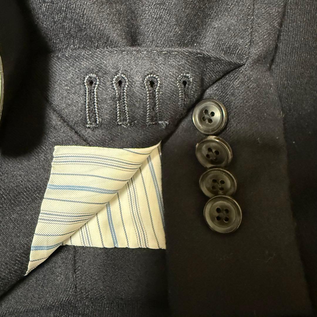 フランネル スーツ ネイビー 日本製 イタリア