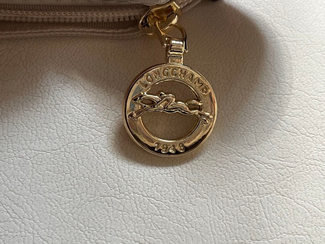 ロンシャン　ル　プリアージュ　オリジナルハンドル付きポーチ　パピエ