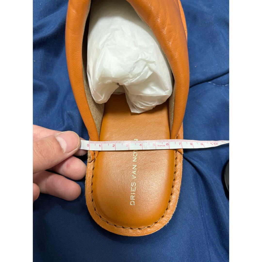 新品 dries van noten ラムレザー スクエア 本革 サンダル