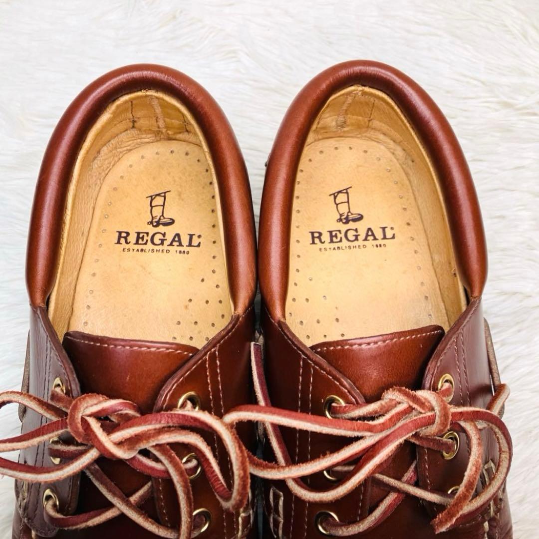 【極美品】REGAL26.5リーガル 3eye JE38 デッキシューズ レザー