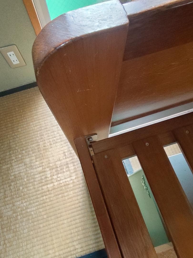 大きめシングル　木製すのこベッド1台　幅105×長さ195cm スラットベッド