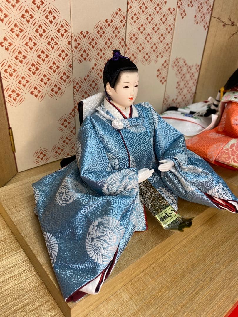東京久月　雛人形　親王平飾り・間口約６０×奥行約３０×高さ約３６㎝