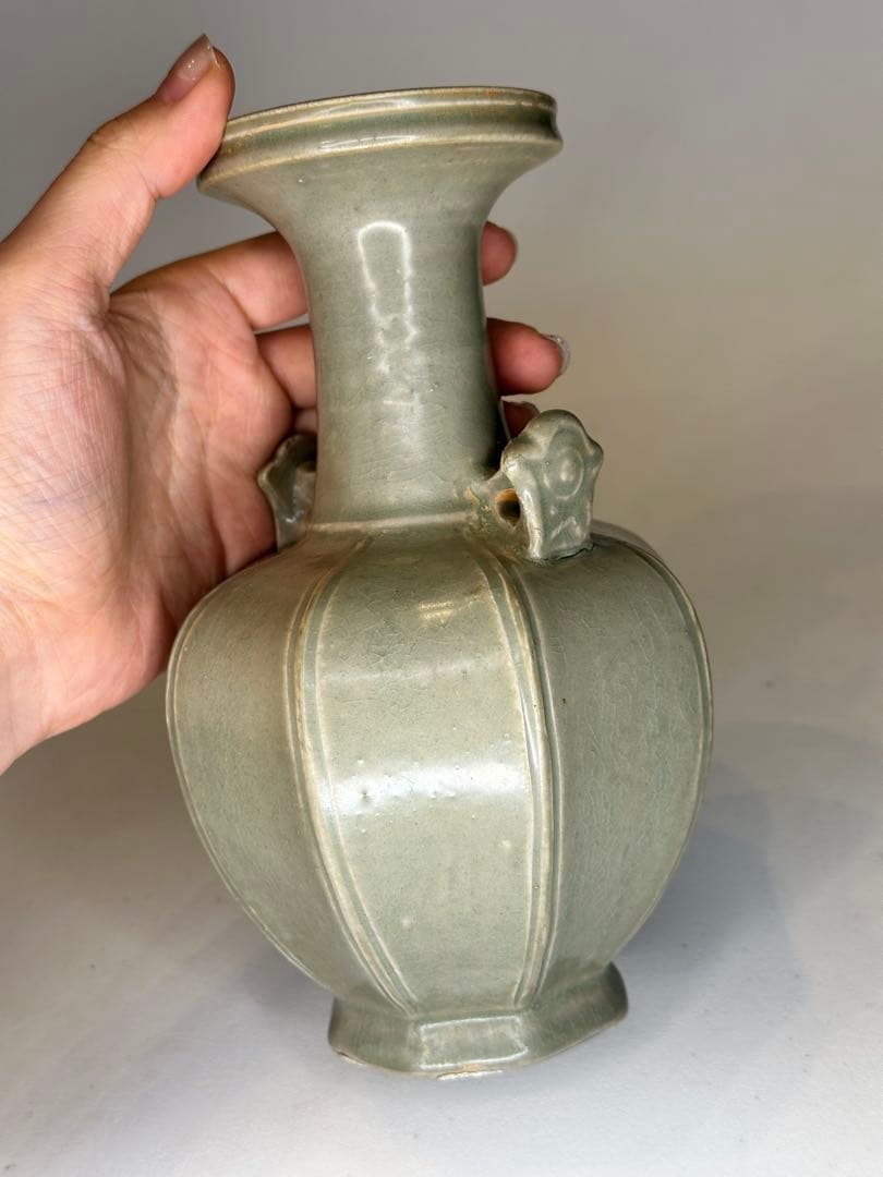 宋代 貫耳瓶 花瓶 陶磁器 古美術 時代物