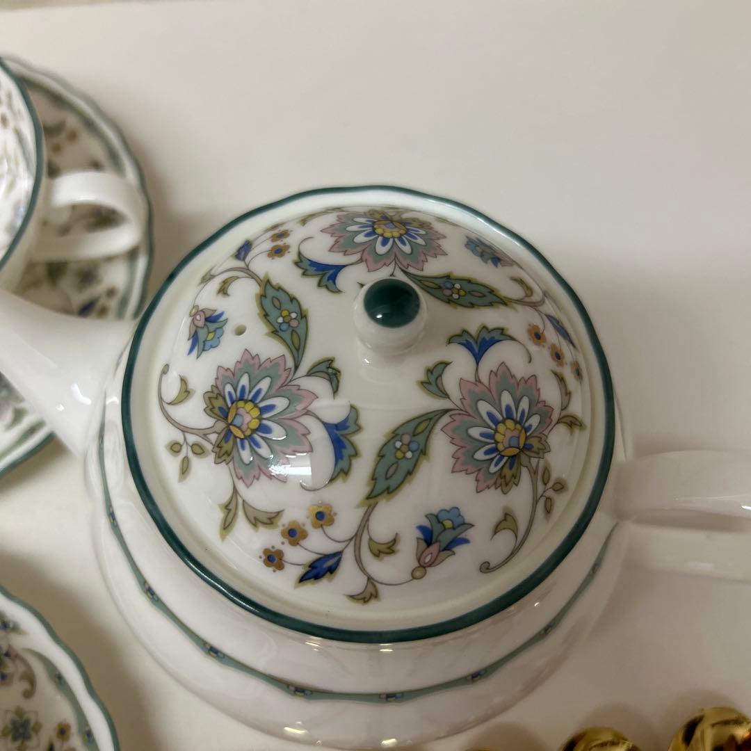 ノリタケ　カリフパレス　ティーセット　ティーカップ＆ソーサー　ポット　スプーン