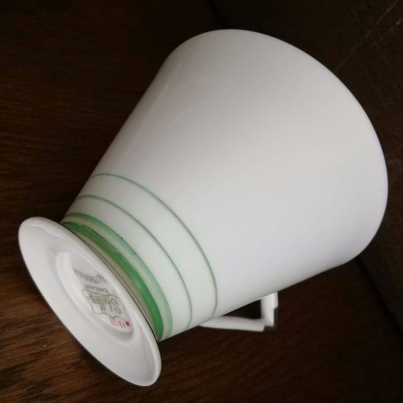 逸品　 シェリー　カッブ＆ソーサー　アールデコ　銀彩幾何学模様アンティーク