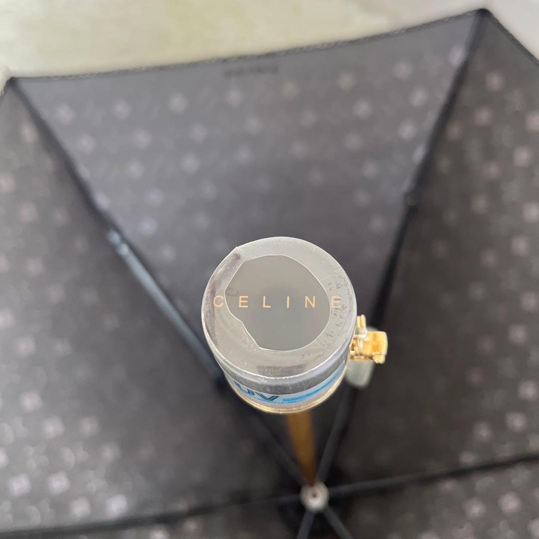 ほぼ未使用✨セリーヌ　折りたたみ傘　晴雨兼用パラソル日傘マカダム花柄刺繍カバー付