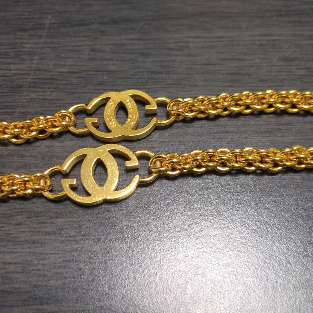 GUCCI　グッチ　チェーンベルト　ダブルG　インターロッキング　ゴールド