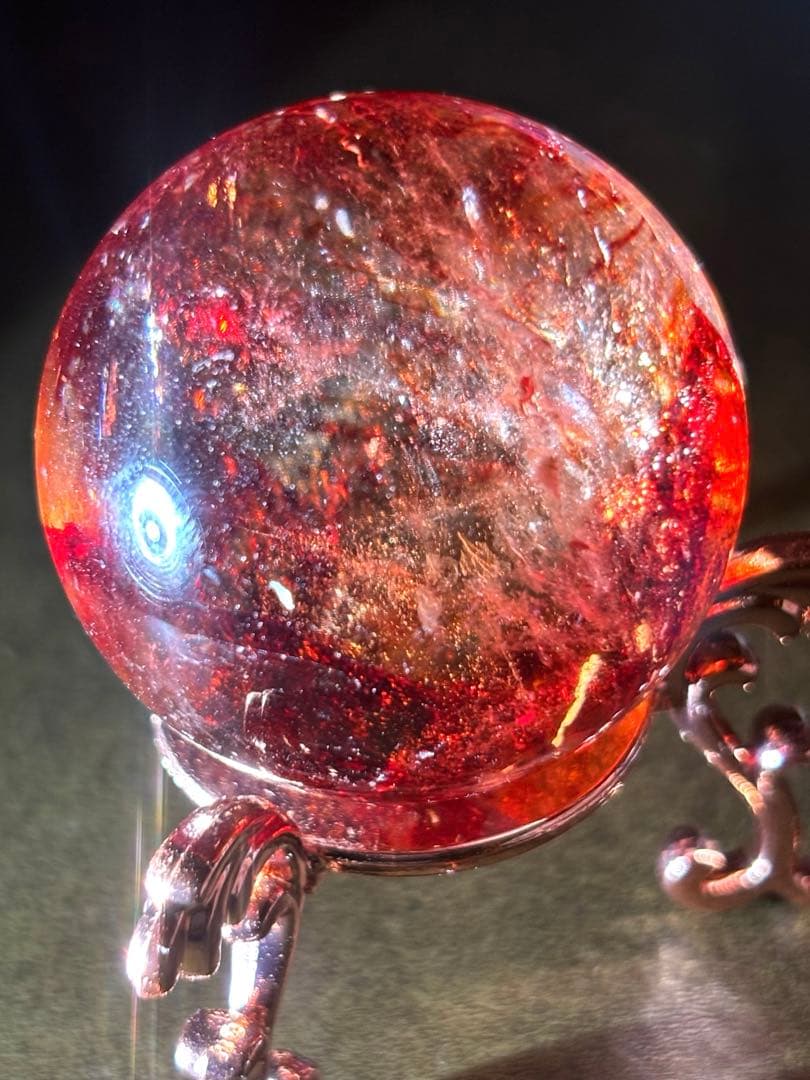 高品質　ファイヤークォーツ　スフィア　ファイアークォーツ（新品未使用）虹