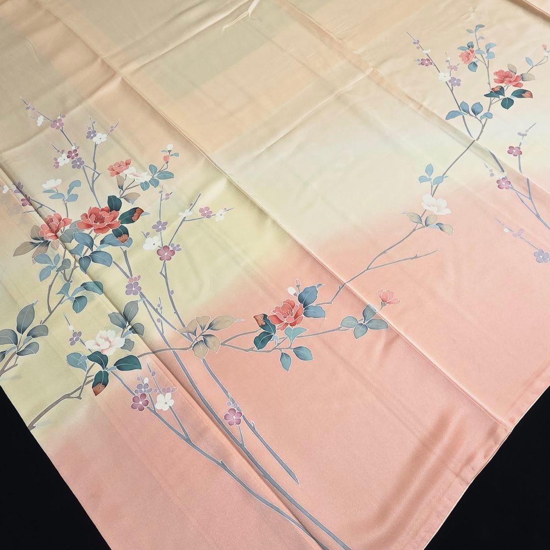 【予約済】着物と帯京月花 m3776 ■割と綺麗な正絹訪問着4点■加賀/友禅