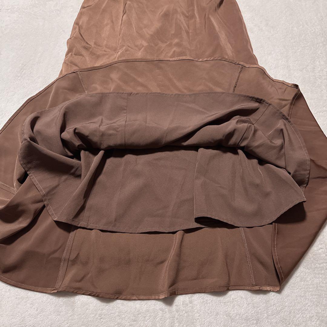 leja 透け感チャイナトップス付きロング丈キャミソールセットアップドレス