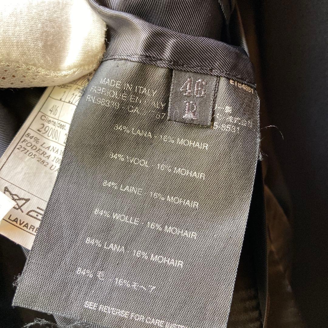 美品PRADAプラダイタリーメンズ2ボタンセットアップスーツ46R/Mネイビー