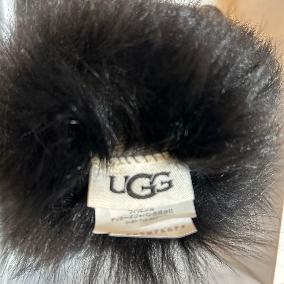UGG【新品未使用品】Wレザースエードファー付き手袋 M ブラック