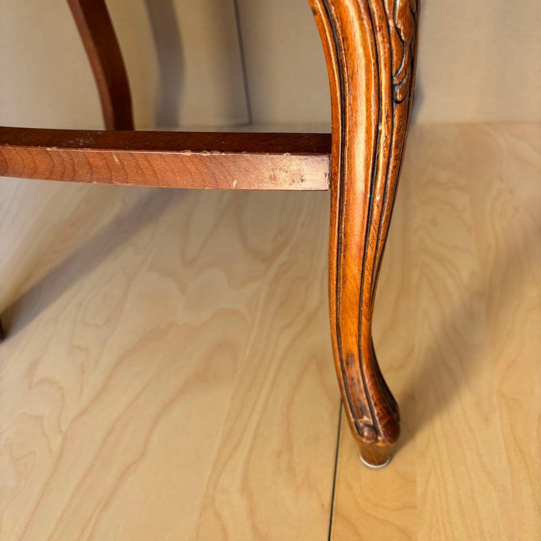 イタリア製 猫脚 アンティーク アームチェア クラシック 鋲打ち 1脚