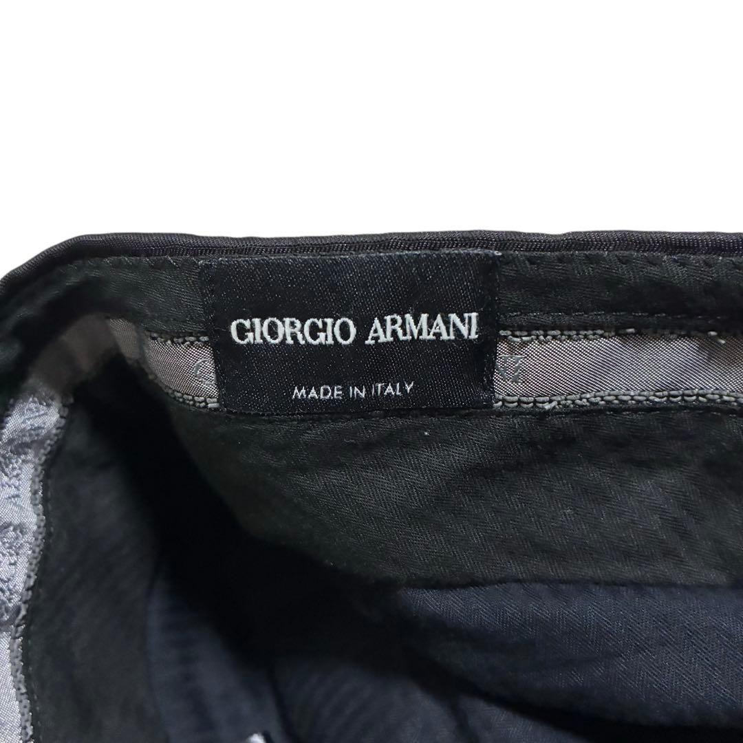 希少　ジョルジオアルマーニ　黒タグ　セットアップスーツ　ブラック　ストライプ