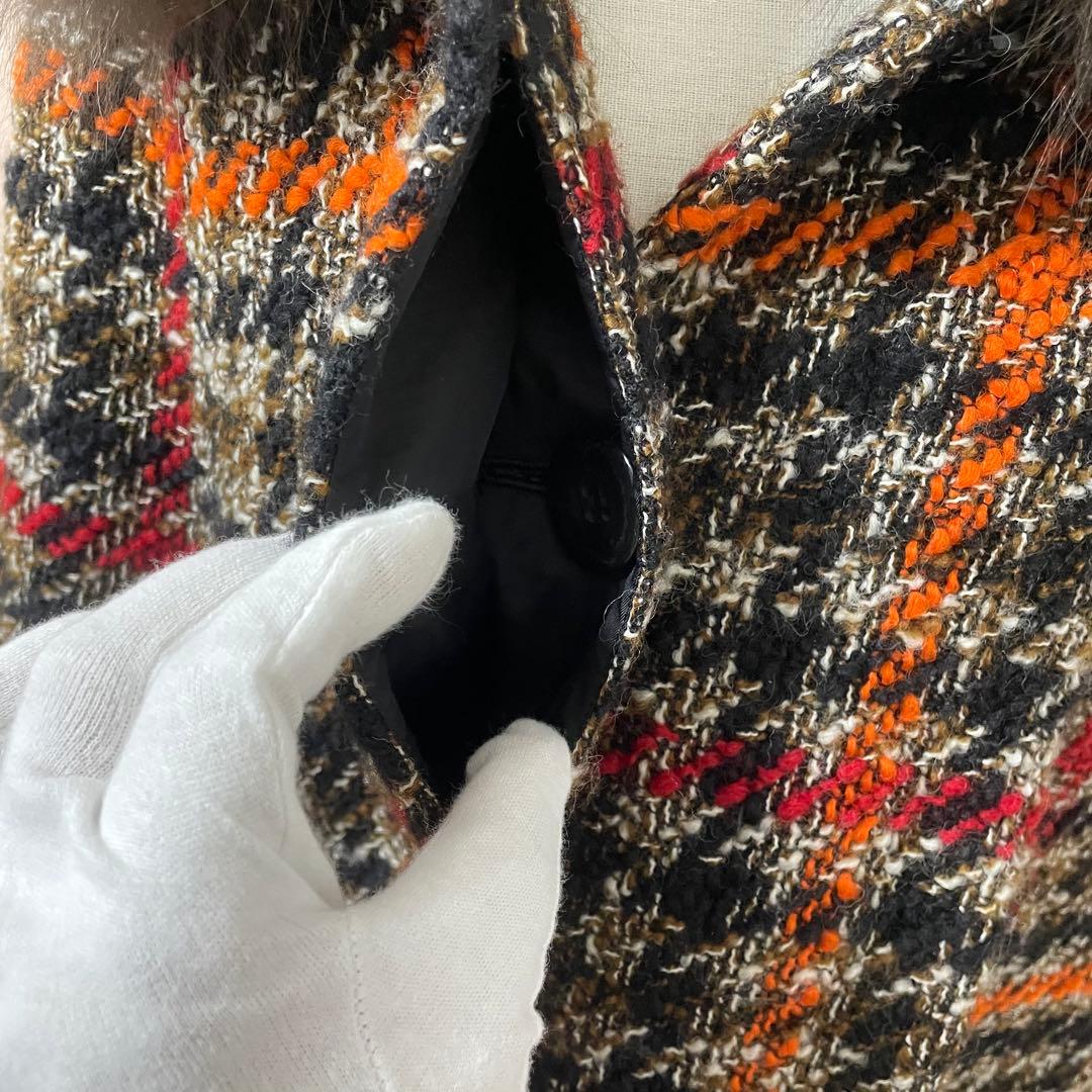 極美品✨グレースコンチネンタル　ツイードケープコート　ポンチョ　希少