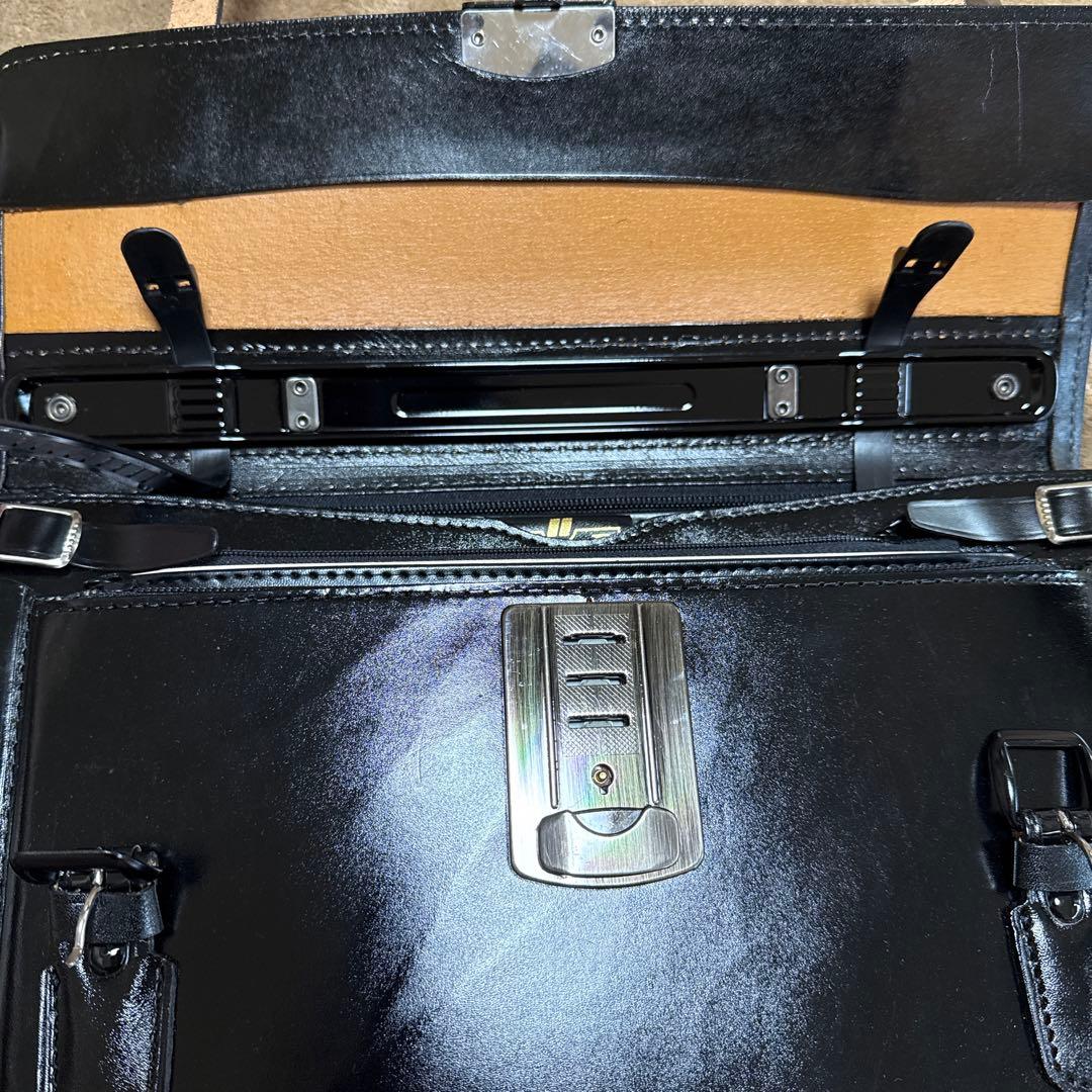 HINOMOTO スクールバッグ 鞄 レザー 黒 レトロ 本革