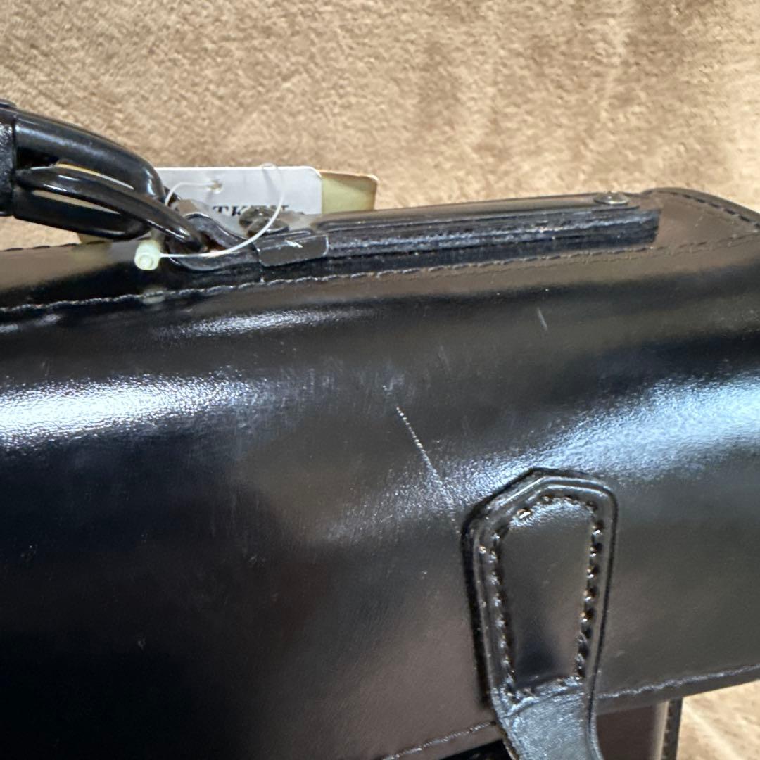 HINOMOTO スクールバッグ 鞄 レザー 黒 レトロ 本革