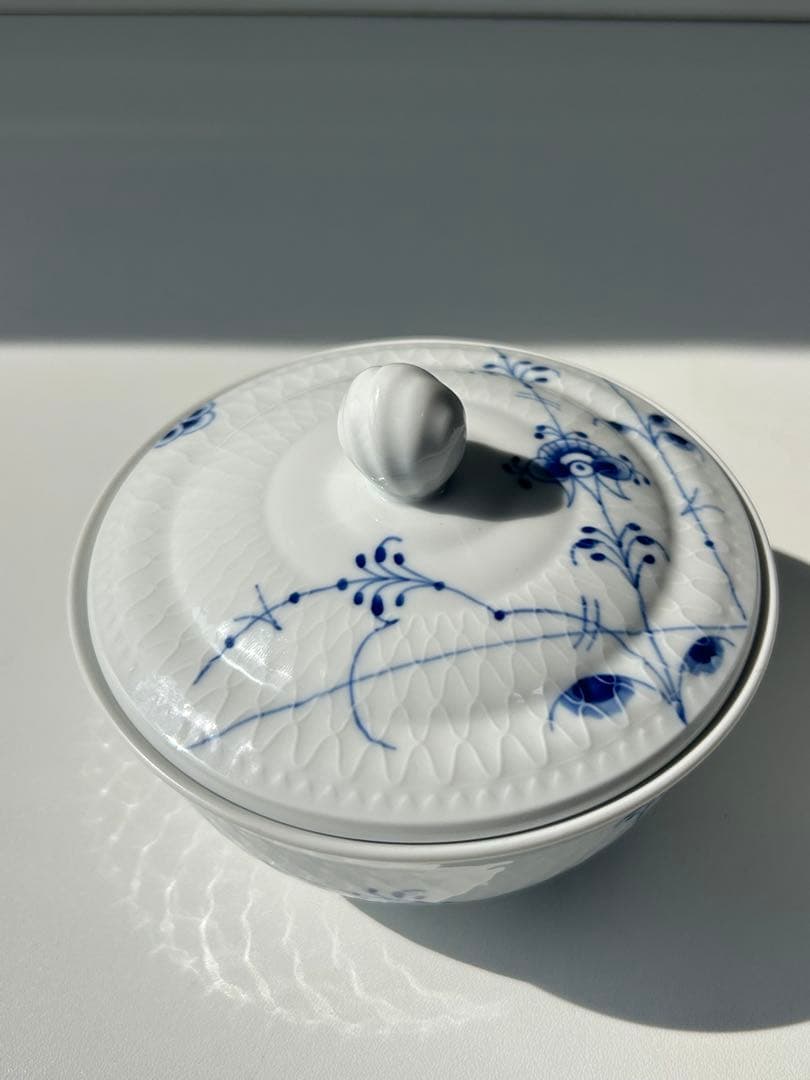 ロイヤルコペンハーゲン ブルーパルメッテ ボウル 174 / フタ 173 ペア