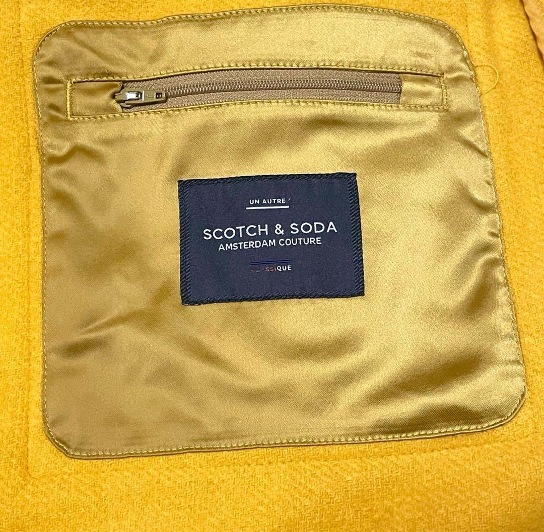 SCOTCH & SODA ロング ウール ダッフルコート イエロー L