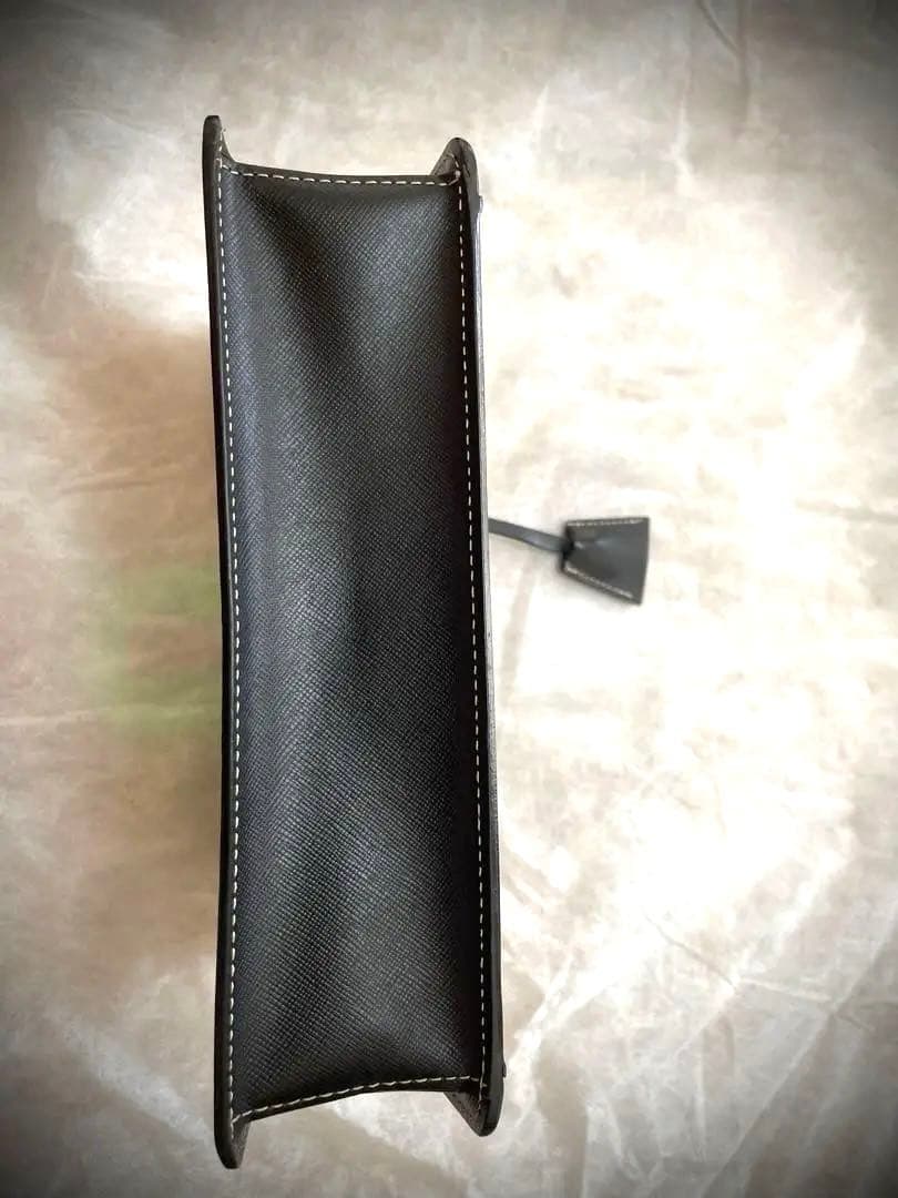 VERSACE ブラック レザー セカンドバッグ