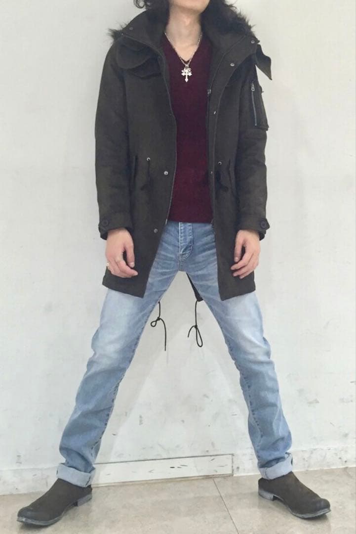 TORNADO MART｜スウェードヘアラインモッズコートy2kシェラックLGB