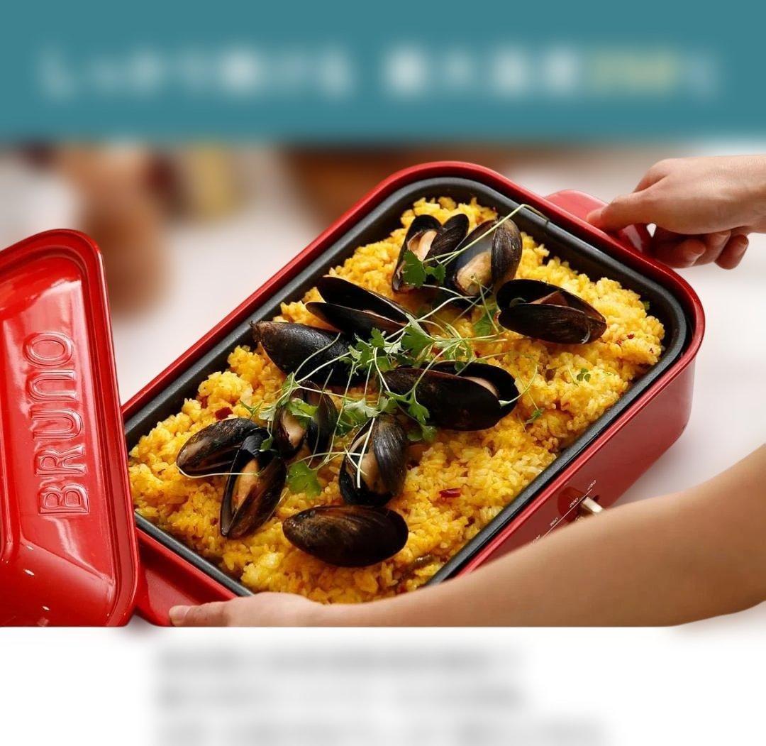 新品☆ブルーノ BRUNO コンパクトホットプレート 赤 パーティー調理