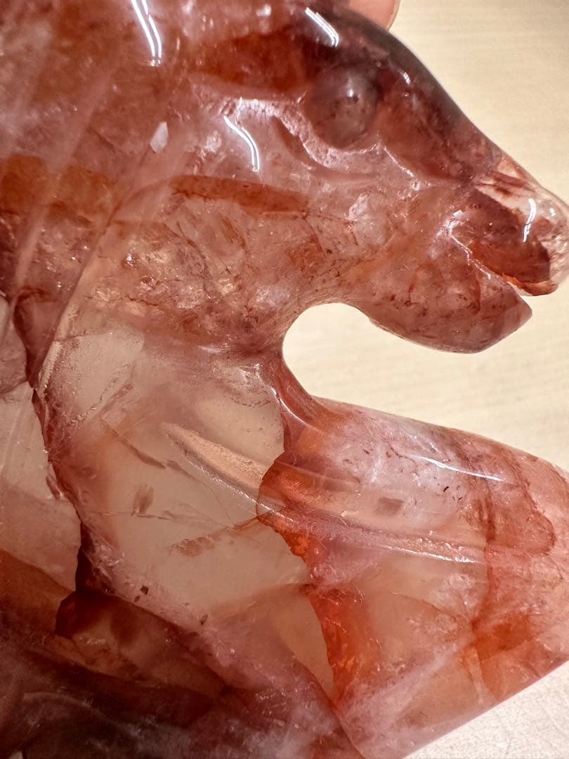 希少　高品質　ファイヤークォーツ　ユニコーン　中サイズ