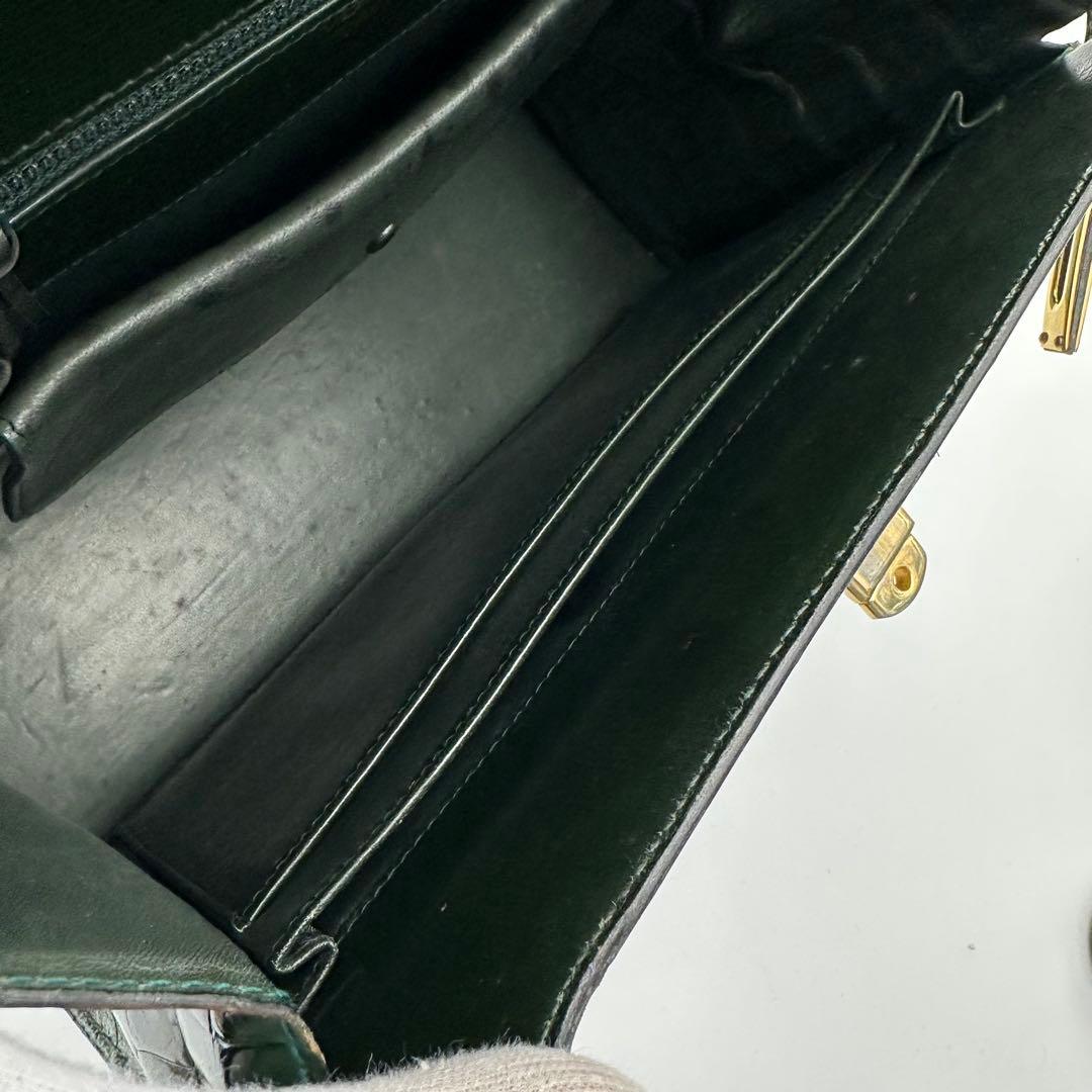 希少カラー✨ モラビト MORABITO スカラ28 クロコダイル ハンドバッグ