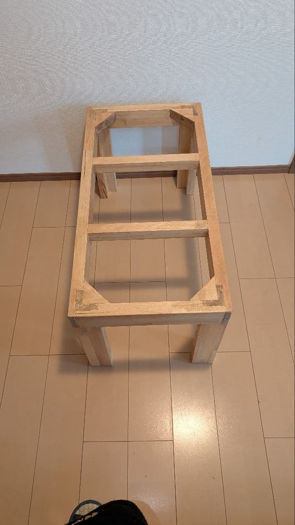 赤松集成材18ミリ幅90縦45奥行45全面アクリル板仕様 蜜蝋オイル仕上げ！