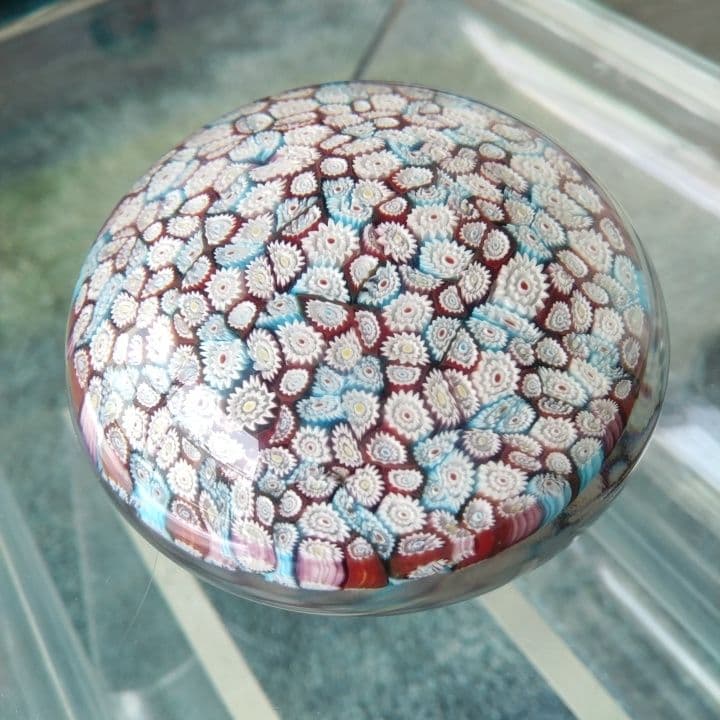 ベネチアガラス ペーパーウェイトmurano ITALY 直径約9.5センチ希少