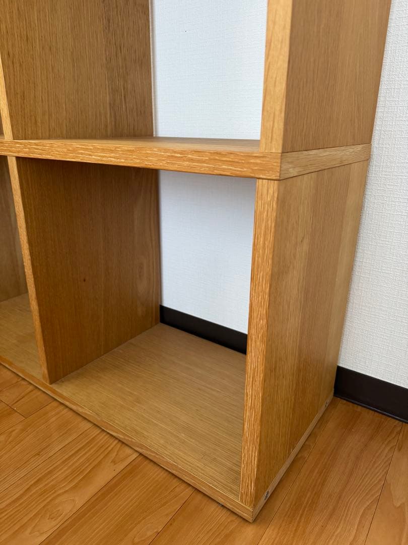 MUJI 無印良品 スタッキングシェルフセット ３段×３列 オーク材 本棚