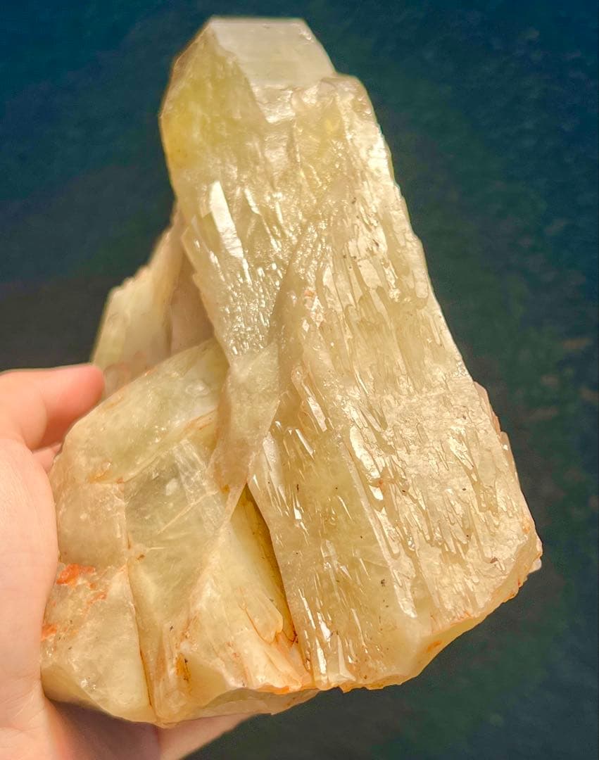 コンゴ産 ナチュラルシトリンキャンドルクォーツ 天然石置物　パワーストーン B1