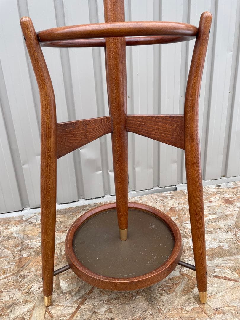 【美品】秋田木工 akimoku 曲木ポールハンガー コートスタンド 傘立て