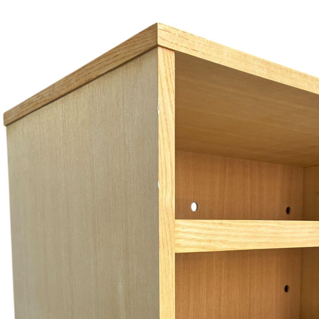 【美品】無印良品 MUJI タモ材 木製収納 本棚 書棚 7段 ブックシェルフ