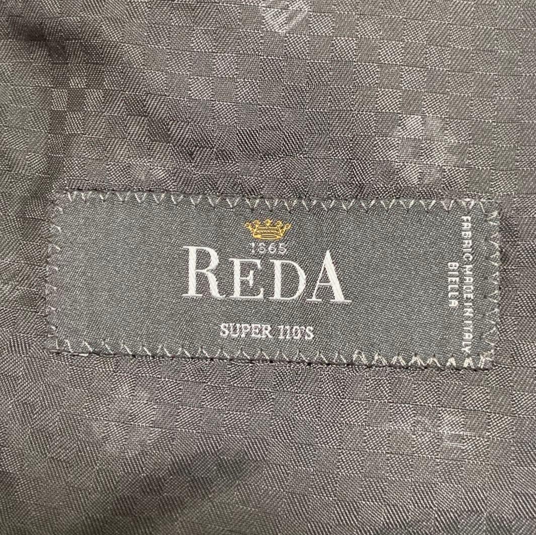 【美品】オリヒカ　スーツ　REDA イタリア製生地　ストライプ　ブラウン　XL