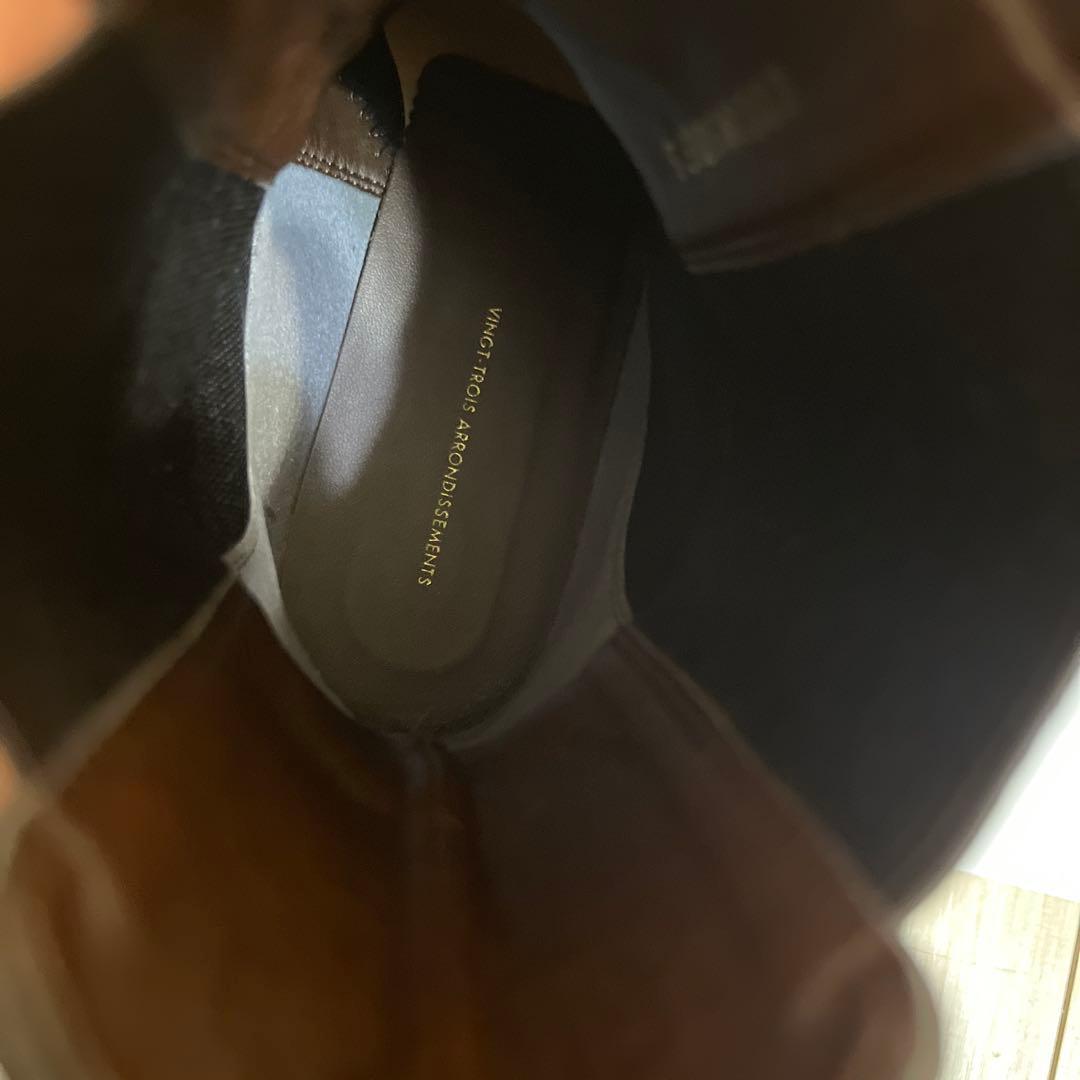 『23区』　サイドゴアブーツ ダークブラウン　23.5センチ