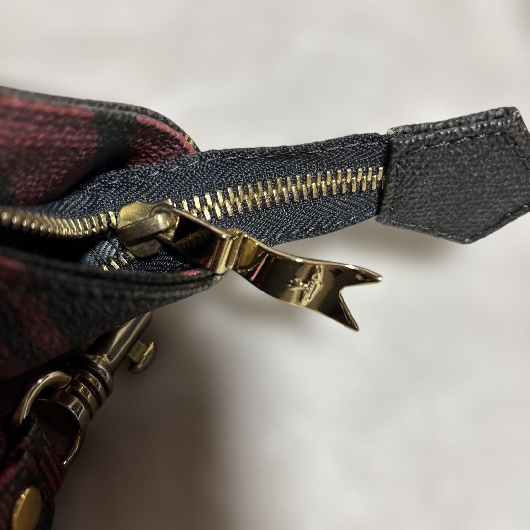 Vivienne Westwood ショルダーバッグ　オーブ　チェック柄　PVC